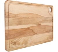 Planche à découper - CREHOM - 42x24,5cm - Bois de hêtre naturel - Double face - Rainure pour le jus