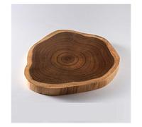Planche a Decouper,Cutting Board Bois Blocs de coupe en bois créatif Wold Wood Round Home User Mini Fruits Coffret