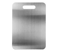 Planche A Decouper,Cutting Board Inoxydable Planche à découper rectangulaire en acier inoxydable, cuisine domestique, planche, pétrir la pâte, couper et les fruits, légumes, viande, outil(34x23cm)