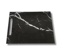 Planche à découper de cuisine en marbre avec revêtement anti-rayures en grès - à porter, idéale pour affecter du pain, des viandes et des fromages - pour servir et décorer la table - Fabriqué en