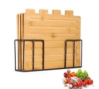 Planche à Découper de Cuisine - Set De 4 Pièces En Bois Pour Préparation Des Repas,Set de Planches à Découper en Bois pour Aliments | pour Maison Restaurant Café Appartement Camping