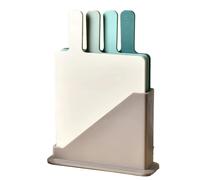 Planche à découper de tri de cuisine 4 pièces avec support de rangement de drainage, légumes et