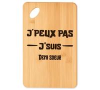 Planche à découper Demi soeur - Plateau Apéro en Bambou Cadeau Original Cuisine Barbecue