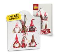 Planche à découper dessous de plat de Noël en céramique, idées cadeaux de Noël originales pour femme, maman et grand-mère, pour la maison et la cuisine, personnalisées avec illustration originale Joy