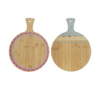 Planche à découper DKD Home Decor Tropical Naturel Turquoise Bordeaux 30 x 40
