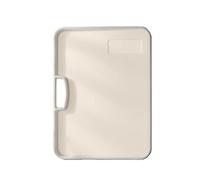 Planche à découper double face avec zone de broyage et base antidérapante pour cuisine, réutilisable en polypropylène et polyéthylène, design incliné pour jus de fruits, beige