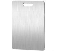 Planche à découper double face en acier inoxydable, planche à découper multifonctionnelle pour pétrir la pâte, les légumes, les fruits (30 x 46)