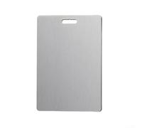 Planche à découper double face en acier inoxydable pour pétrir et rouler la pâte (25 x 15 cm)