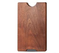 Planche à découper double face en bois d'ébène avec intégrité de 25 mm et égouttoir pour des tâches de préparation fiables des aliments (L)