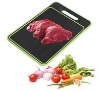Planche à découper double face plateau alimentaire multifonction plaque de décongélation rapide planche à découper en acier allié avec affûteur de couteaux pour la cuisine à domicile 14,4"x9,8"