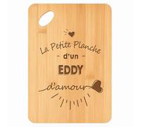 Planche à découper Eddy d'amour - Plateau Apéro en Bambou Cadeau Gravé pour Homme Cuisine Barbecue