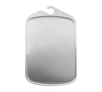 Planche à découper en acier argenté - coupe de cuisine de 37 x 24 cm, lave-vaisselle 304 durable, bord résistant aux odeurs amical | Paramme de préparation alimentaire pour viande de fromage végétal