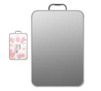 Planche à découper en acier - de préparation des aliments en métal - Grand bloc de boucher - Planche à découper la viande, outil de coupe de steak, tapis de cube de fromage, bol de cuisine