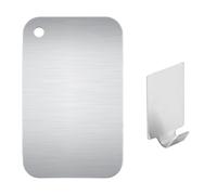 Planche À Découper En Acier Inoxydable 1 Pièce, Crochet En Acier Inoxydable 1 Pièce, Planche À Découper Rectangulaire Arrondie, Planche À Découper Réversible, Planche À Découper Suspendue