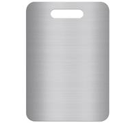 Planche à Découper en Acier Inoxydable 304, Double Face, Sans BPA, Idéale pour Viande, Pain, Légumes et Fruits, Grande Surface de Découpe (34 x 23 cm), Durable et Hygiénique.