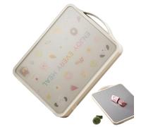 Planche à découper en acier inoxydable - antiadhésive, accessoires de cuisine double face pratiques pour extérieur, voyage, camping, camping-car et cuisine