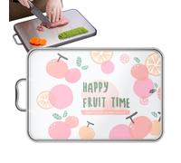 Planche à découper en acier inoxydable - de coupe en métal réversible, de préparation élégante | accessoire de cuisine robuste pour décider des fruits, du poisson, des herbes ou des