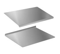 Planche à découper en acier inoxydable en 2 pièces avec rebord, 40,6 cm x 30,5 cm Planches à découper de cuisine pour plan de travail, planche à découper métallique double face de qualité alimentaire