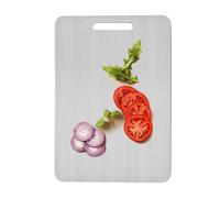 Planche à découper en acier inoxydable - planche à découper de cuisine lourde | Tapis de coupe résistant à la rouille avec design double face pour viande, légumes, fruits, facile à laver pour