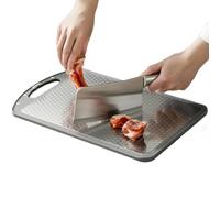 Planche à Découper en Acier Inoxydable | Planches De Découpe Métalliques Pour Cuisine | Outil Anti-Dérapant pour Légumes Viande Fruits Pain Cuisson Camping-Car Boucherie Camping et Barbecue