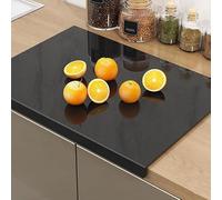 Planche à découper en acrylique noir avec rebord - Comptoir de cuisine | Couper antidérapant | Tapis comptoir | Bord 45x35cm for la préparation des aliments