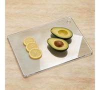 Planche à découper en acrylique transparent pour cuisine, 35,6 x 25,4 cm avec trou de suspension, planche à découper antidérapante en acrylique pour cuisine, protection de comptoir et service