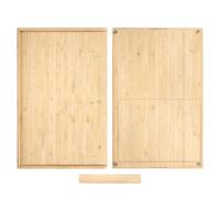 Planche à découper en bambou 71,1 x 45,7 cm, grande planche à découper double face pour cuisine avec rainure pour jus, poignées, pétrir la pâte et couper les fruits, la viande