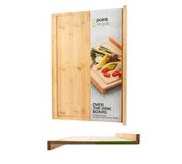 Point-Virgule Planche à découper pour plan de travail Bambou FSC réversible 60×40×4 cm avec rainure