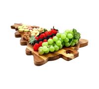 Planche à découper en bois, arbre de Noël décoratif, plateau de service en | Planche à hacher compacte pour la maison, appartement, ferme, restaurant, fête de vacances, famille, nuit, cuisine