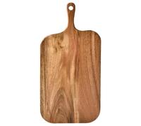 Planche à découper en bois avec poignée, planche à découper en bois naturel pour cuisine, plateau de service multifonction pour fromage, fruits, charcuterie (38,1 x 20,3 cm)