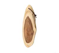 Planche à découper en bois d'acacia - Planche à découper rectangulaire irrégulière pour la préparation des aliments, le service et la charcuterie, 35 x 17 x 1 cm, grain naturel, qualité alimentaire