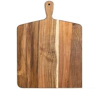 Planche à découper en bois d'acacia pour cuisine, bloc à découper double face avec propriétés d'hygiène naturelles, 38 x 19 x 2,2 cm et 41 x 12 x 1,5 cm (41 x 29 x 1,5 cm)