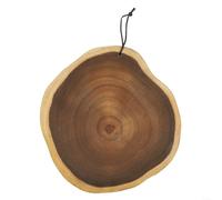 Planche à Découper en Bois d'Acacia Véritable Organique Unique pour Servir Fromage - pour colle Ni Cire Bordure Lisse Usage Quotidien 31x37 cm(Large 31-37CM)