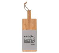 Planche à découper en bois de bambou et céramique avec inscription, 15,3 x 42,5 cm, Victionary