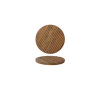 Planche à découper en bois de manguier marron, ronde, avec rainures - Bloomingville, Dotta - Ø26x2 cm