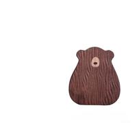 Planche à découper en bois de noyer avec design double face et forme d'ours, offrant une utilité pratique et une décoration de cuisine élégante (33 x 20 x 1,5 cm)