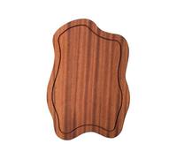 Planche à découper en bois d'ébène pour cuisine, planche à découper en bois de forme ondulée avec rainures, planche à découper décorative pour fromage et charcuterie, cadeau de mariage - 27 x 41 cm