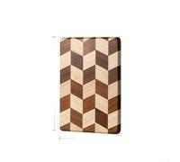 Planche à découper en bois d'hévéa de qualité supérieure - Construction épaisse - Pieds antidérapants - Planche à découper la viande - 30 x 20 cm (A)