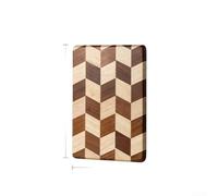 Planche à découper en bois d'hévéa épais pour surface antidérapante 36 x 24 cm