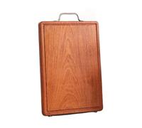 Planche à découper en bois épais avec rainures pour jus et poignées - Double face réversible pour viande, légumes, fruits et pain - Ustensile de cuisine essentiel 40 cm