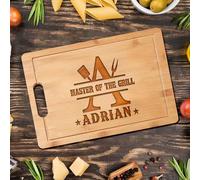 Planche à découper en bois personnalisée pour homme - Planche à charcuterie personnalisée gravée pour papa, grand-père, mari - Cadeau idéal pour un anniversaire, la fête des pères, Noël