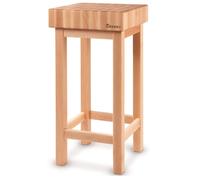 Planche à découper en bois pour boucher 400 x 400 x 150 mm avec socle - Hendi 50
