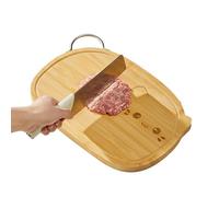 Planche à découper en bois pour cuisine | Planche de cuisine double face avec canal pour jus de fruits, pour pain viande, gâteau, sushis, pique-nique, barbecue, camping, maison