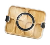Planche à découper en bois pour la cuisine - Rangement pour viande, nourriture, fête, intérieur et extérieur - Pique-nique