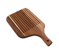 Planche à découper en bois pour pizza, plateau double face | Planche à découper décorative ergonomique de Style rainure de jus, peau de pain pour fromage, pain, viandes