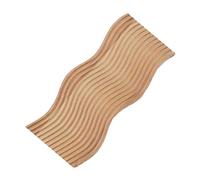 Planche à découper en forme géométrique - Surface incurvée - Tons doux et lisses - Bords arrondis - Plateau en bois