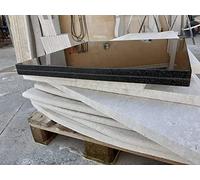 Planche à découper en marbre granit noir absolu avec bloc antidérapant, idéal pour pétrir. Dimensions 60 x 50 x 2 cm