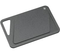 Planche à découper en plastique WMF 38 x 25 cm, rectangulaire, planche de cuisine en plastique, planche à découper avec rainures pour jus, poignée pratique, passe au lave-vaisselle, n'abîme pas les l