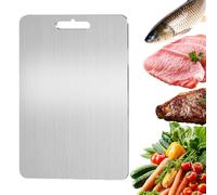 Planche à découper en titane 100 % pur pour cuisine, planche à découper double face de qualité alimentaire pour couper la viande, les légumes, les fruits (épaisseur 2 mm, 46 x 30 cm)