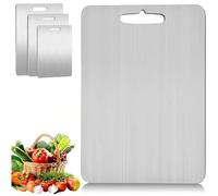 Planche à découper en titane - 100 % pur - Tapis de découpe double face pour cuisine et extérieur